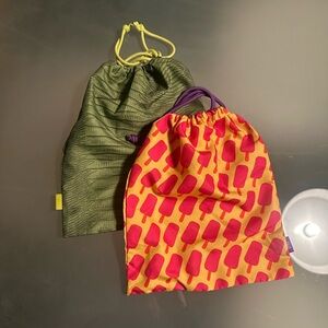New! Ipsy Colorful Drawstring Bags Set